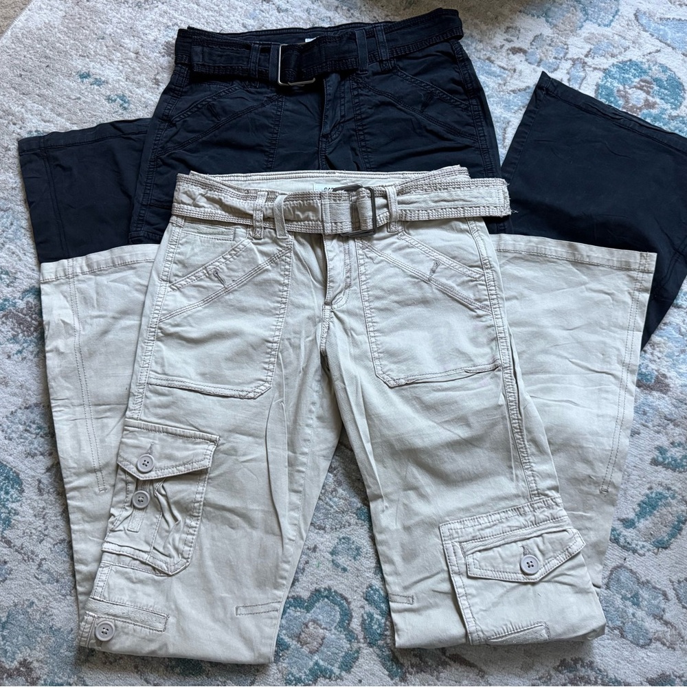 GARAGE cargo flare pants with belt